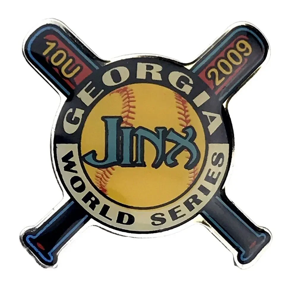 Jinx Georgia 10U World Series 2009 Vintage Pin Gold Tone Enamel Softball